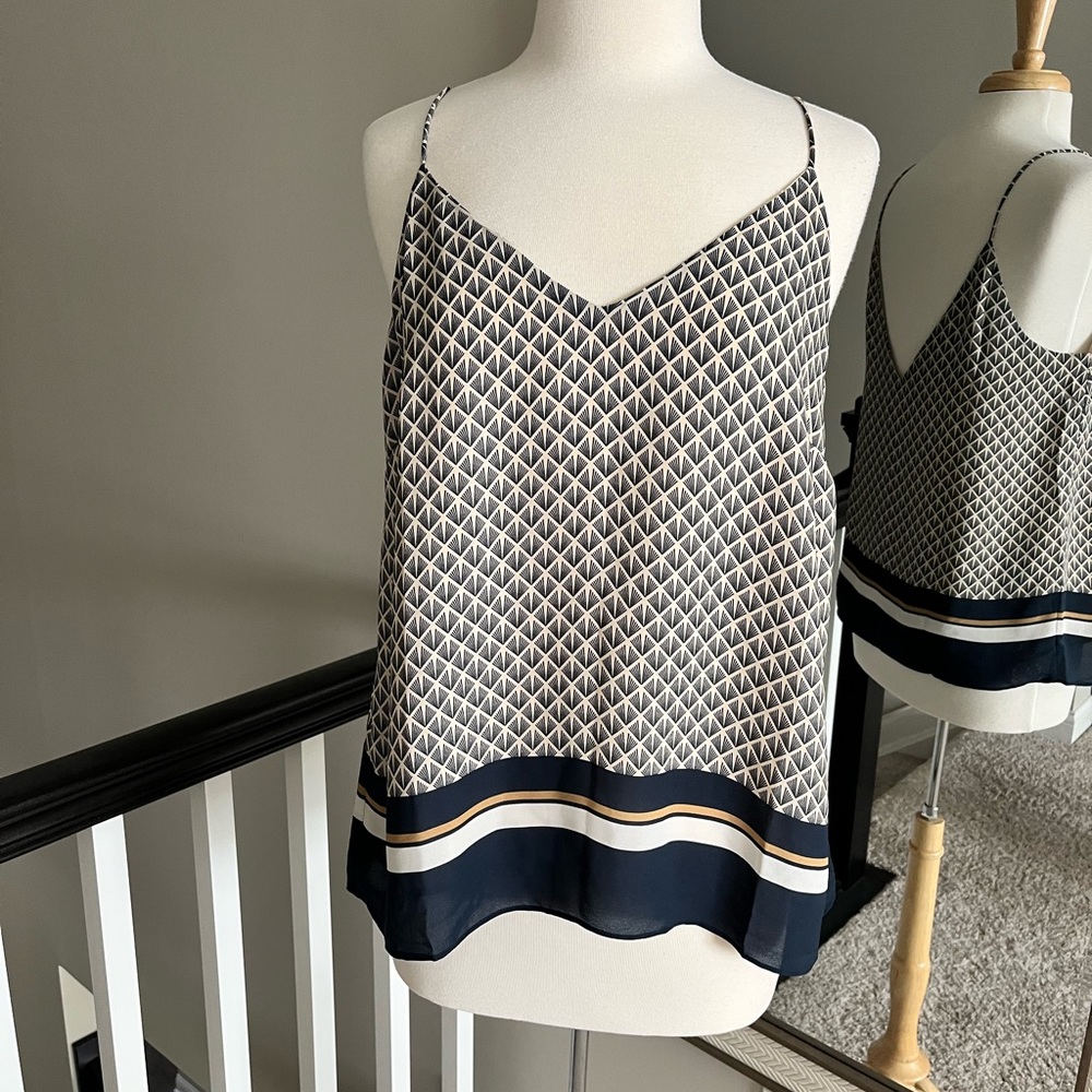 V-Neck Printed Blouse